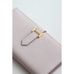 HERM Bearn Long Handmade Wallet in Mauve Pale Epsom Calfskin - 图片 2