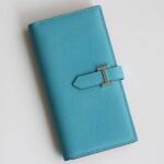 HERM Bearn Verso Long Wallet in Blue du Nord Epsom Calfskin