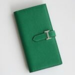 HERM Bearn Long Handmade Wallet in Vert Vertigo Epsom Calfskin