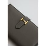 HERM Bearn Long Handmade Wallet in Etain Swift Calfskin - 图片 2