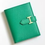 HERM Bearn Compact Handmade Wallet in Vert Jade Chevre Mysore Goatskin
