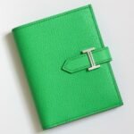 HERM Bearn Compact Handmade Wallet in Vert Comics Chevre Mysore Goatskin