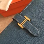 HERM Blue Jean Clemence Bearn Gusset Wallet - 图片 5