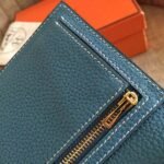 HERM Blue Jean Clemence Bearn Gusset Wallet - 图片 6