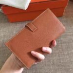 HERM Brown Clemence Bearn Gusset Wallet - 图片 2