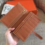 HERM Brown Clemence Bearn Gusset Wallet - 图片 5