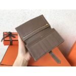 HERM Taupe Clemence Bearn Gusset Wallet - 图片 5