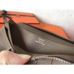HERM Taupe Clemence Bearn Gusset Wallet - 图片 7