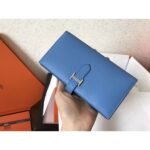 HERM Blue Jean Epsom Bearn Gusset Wallet - 图片 8
