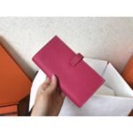 HERM Peach Epsom Bearn Gusset Wallet - 图片 2