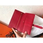HERM Red Epsom Bearn Gusset Wallet - 图片 4