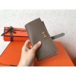 HERM Taupe Epsom Bearn Gusset Wallet - 图片 8