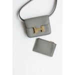 HERM Constance Slim Wallet in Gris Meyer Epsom Calfskin - 图片 2