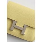 HERM Constance Slim Wallet in Jaune Poussin Epsom Calfskin - 图片 5