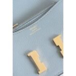 HERM Constance Slim Wallet in Blue Lin Evercolor Calfskin - 图片 3