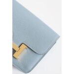 HERM Constance Slim Wallet in Blue Lin Evercolor Calfskin - 图片 4