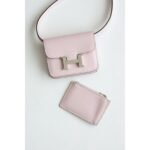 HERM Constance Slim Wallet in Mauve Pale Epsom Calfskin - 图片 2