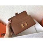 HERM Constance Long Wallet In Gold Epsom Leather - 图片 4