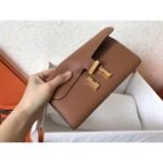 HERM Constance Long Wallet In Gold Epsom Leather - 图片 8