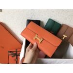 HERM Constance Long Wallet In Orange Epsom Leather - 图片 2