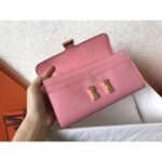 HERM Constance Long Wallet In Pink Epsom Leather - 图片 5