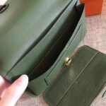 HERM Dogon Duo Wallet In Green Clemence Leather - 图片 3