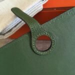 HERM Dogon Duo Wallet In Green Clemence Leather - 图片 8