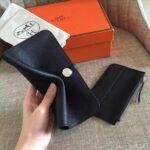 HERM Dogon Duo Wallet In Black Clemence Leather - 图片 3