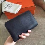HERM Dogon Duo Wallet In Black Clemence Leather - 图片 6