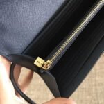 herm kelly classic long wallet in navy epsom leather