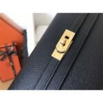 herm kelly classic long wallet in black epsom leather