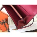 herm kelly classic long wallet in ruby epsom leather