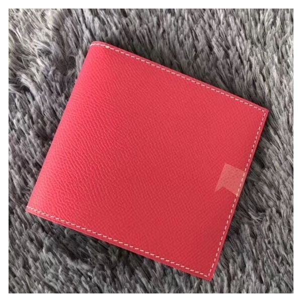hwmeprr_59749164-84ba-4d8b-8711-dcd5e02877fe.jpg HERM Rose Red MC?? Copernic Compact Wallet - 图片 1