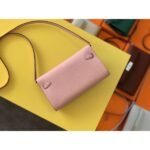 herm kelly classique to go wallet in pink epsom calfskin