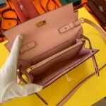 herm kelly classique to go wallet in pink epsom calfskin