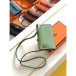 HERM Kelly Classique To Go Wallet In Vert Criquet Epsom Calfskin - 图片 3