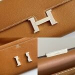 HERM Constance To Go Wallet in Gold Epsom Calfskin - 图片 9