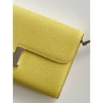 HERM Constance To Go Wallet in Jaune Poussin Epsom Calfskin - 图片 5