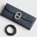 HERM Maillon To Go Wallet in Blue Indigo Epsom Calfskin