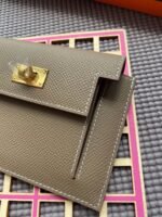 hm kelly pocket 13.5 brown epsom ghw