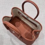 garden party 23cm in umber brown calfskin