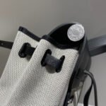 herbag a dos zip retourne backpack 29 in off white canvas and black calfskin