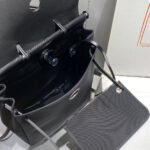 herbag a dos zip retourne backpack 29 in black canvas and calfskin