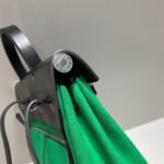 herbag a dos zip retourne backpack 29 in green canvas and black calfskin