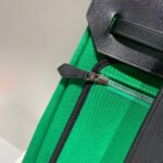 herbag a dos zip retourne backpack 29 in green canvas and black calfskin