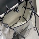 herbag a dos zip retourne backpack 29 in off white mix black canvas and calfskin