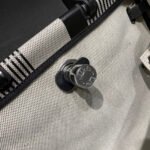 herbag a dos zip retourne backpack 29 in off white mix black canvas and calfskin