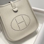 mini neo 18 evelyne bag in grey grained calfskin