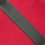 garden party 30cm in red toilets cotton canvas and dark brown calfskin pink on side other