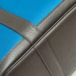 garden party 30cm in blue toilets cotton canvas and black calfskin